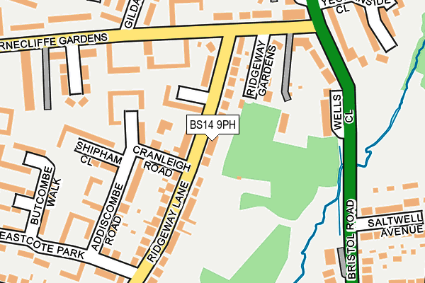 BS14 9PH map - OS OpenMap – Local (Ordnance Survey)