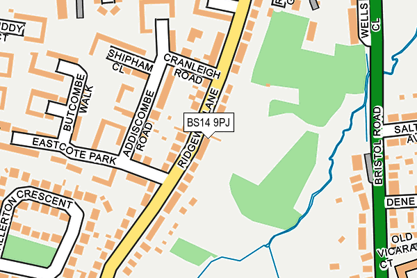 BS14 9PJ map - OS OpenMap – Local (Ordnance Survey)