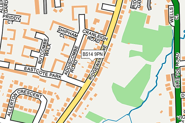 BS14 9PN map - OS OpenMap – Local (Ordnance Survey)