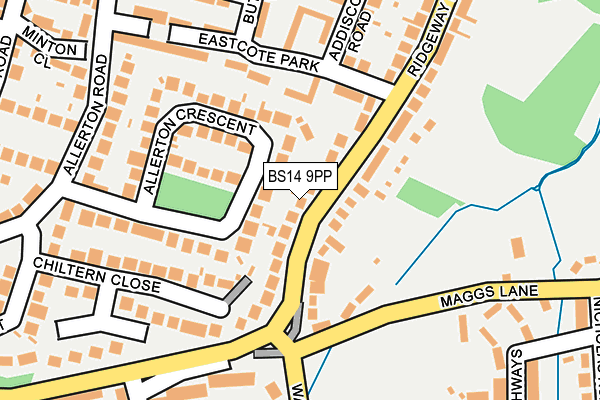 BS14 9PP map - OS OpenMap – Local (Ordnance Survey)