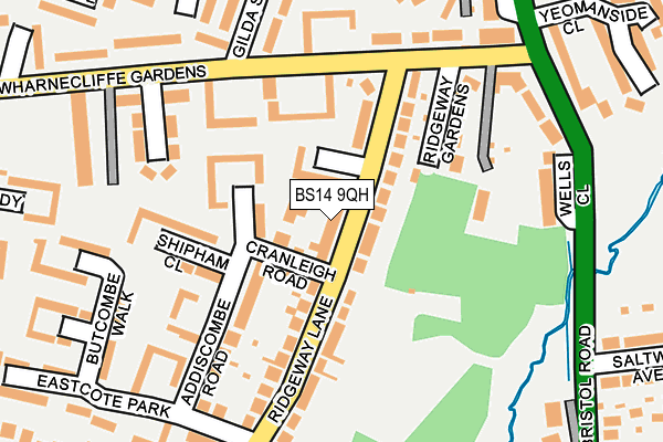 BS14 9QH map - OS OpenMap – Local (Ordnance Survey)