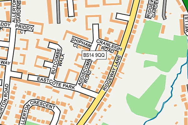 BS14 9QQ map - OS OpenMap – Local (Ordnance Survey)