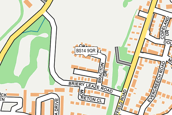 BS14 9QR map - OS OpenMap – Local (Ordnance Survey)