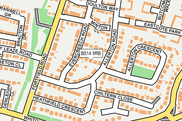 BS14 9RB map - OS OpenMap – Local (Ordnance Survey)