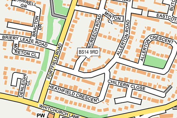 BS14 9RD map - OS OpenMap – Local (Ordnance Survey)