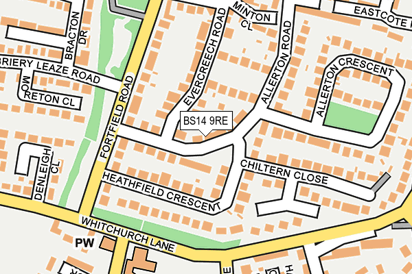 BS14 9RE map - OS OpenMap – Local (Ordnance Survey)