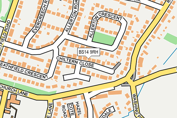 BS14 9RH map - OS OpenMap – Local (Ordnance Survey)
