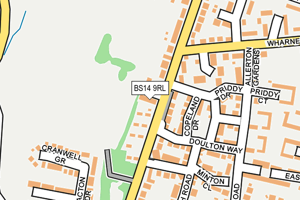 BS14 9RL map - OS OpenMap – Local (Ordnance Survey)