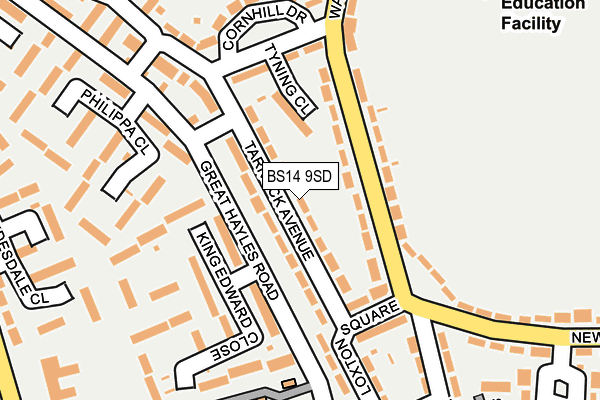 BS14 9SD map - OS OpenMap – Local (Ordnance Survey)