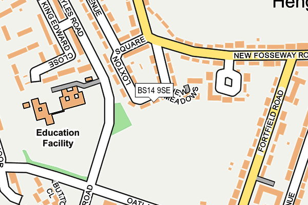 BS14 9SE map - OS OpenMap – Local (Ordnance Survey)