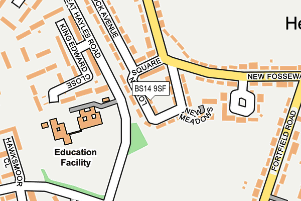 BS14 9SF map - OS OpenMap – Local (Ordnance Survey)