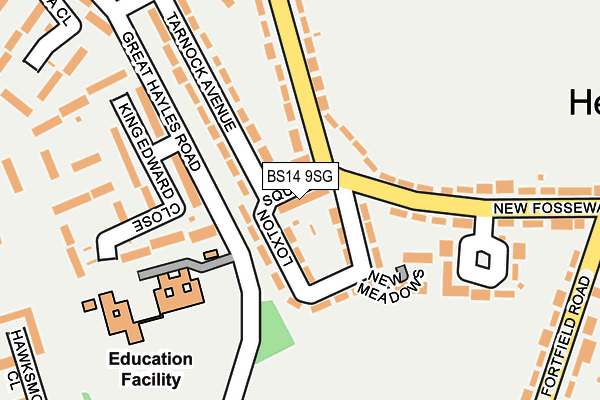 BS14 9SG map - OS OpenMap – Local (Ordnance Survey)