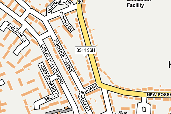 BS14 9SH map - OS OpenMap – Local (Ordnance Survey)