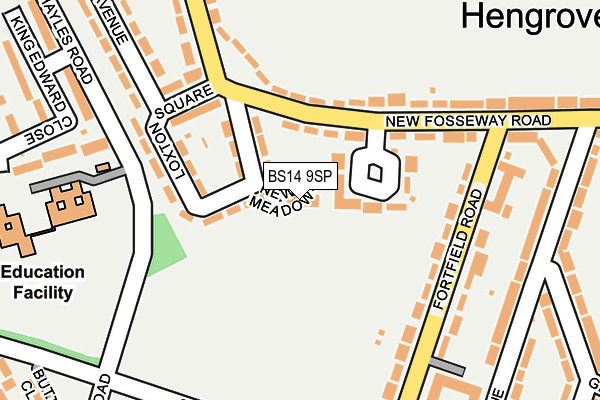 BS14 9SP map - OS OpenMap – Local (Ordnance Survey)