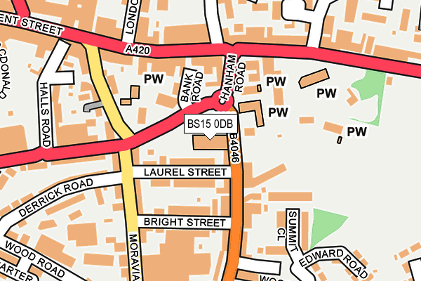 BS15 0DB map - OS OpenMap – Local (Ordnance Survey)