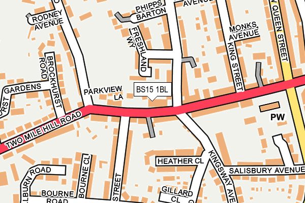 BS15 1BL map - OS OpenMap – Local (Ordnance Survey)