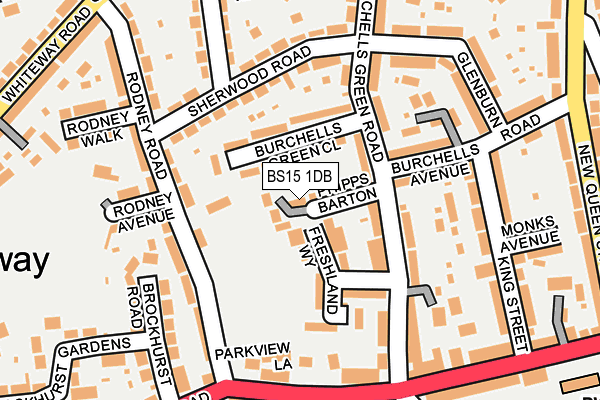 BS15 1DB map - OS OpenMap – Local (Ordnance Survey)