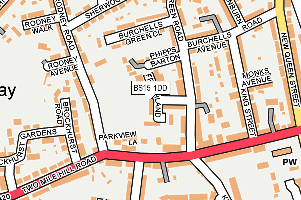 BS15 1DD map - OS OpenMap – Local (Ordnance Survey)