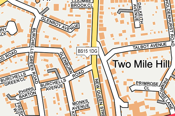 BS15 1DG map - OS OpenMap – Local (Ordnance Survey)