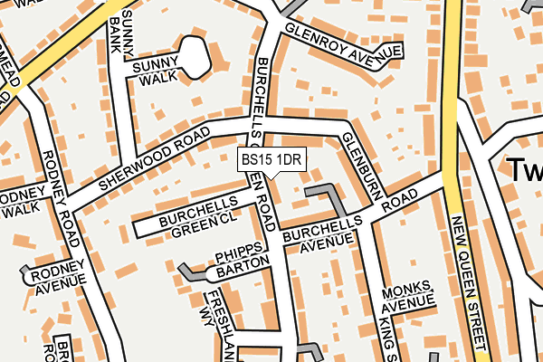 BS15 1DR map - OS OpenMap – Local (Ordnance Survey)