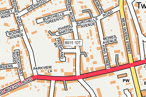 BS15 1DT map - OS OpenMap – Local (Ordnance Survey)