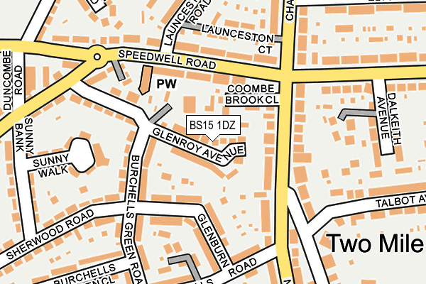 BS15 1DZ map - OS OpenMap – Local (Ordnance Survey)