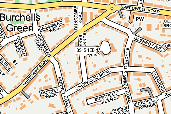 BS15 1EB map - OS OpenMap – Local (Ordnance Survey)