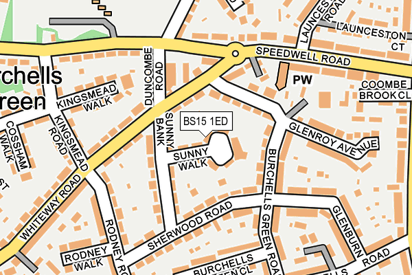 BS15 1ED map - OS OpenMap – Local (Ordnance Survey)
