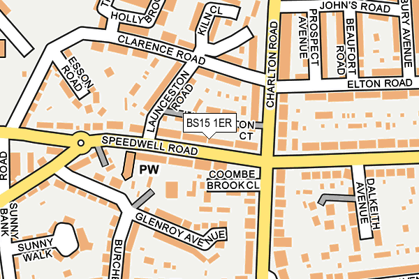 BS15 1ER map - OS OpenMap – Local (Ordnance Survey)