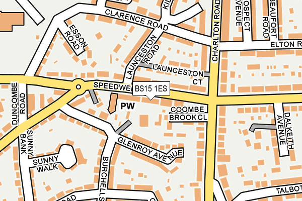 BS15 1ES map - OS OpenMap – Local (Ordnance Survey)