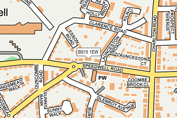 BS15 1EW map - OS OpenMap – Local (Ordnance Survey)