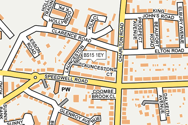 BS15 1EY map - OS OpenMap – Local (Ordnance Survey)