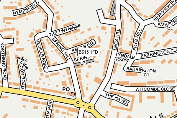 BS15 1FD map - OS OpenMap – Local (Ordnance Survey)