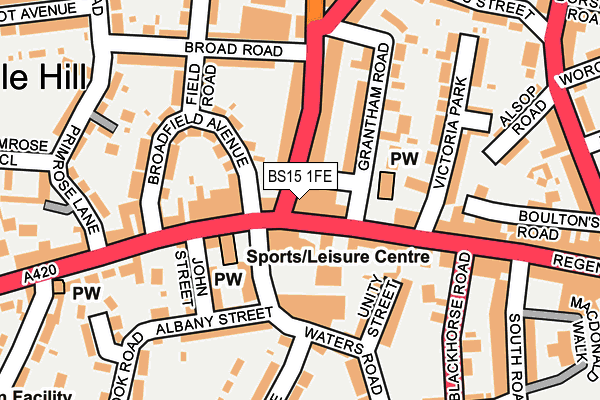 BS15 1FE map - OS OpenMap – Local (Ordnance Survey)