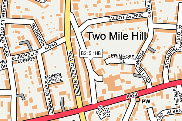 BS15 1HB map - OS OpenMap – Local (Ordnance Survey)
