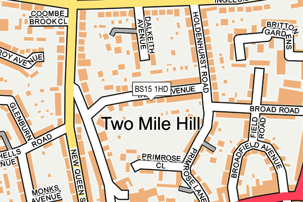 BS15 1HD map - OS OpenMap – Local (Ordnance Survey)