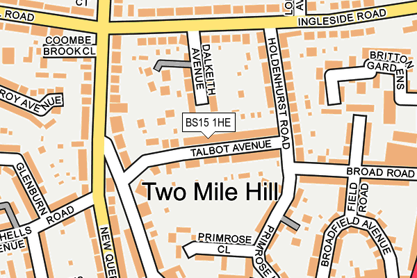 BS15 1HE map - OS OpenMap – Local (Ordnance Survey)