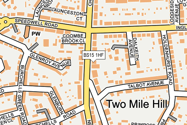 BS15 1HF map - OS OpenMap – Local (Ordnance Survey)