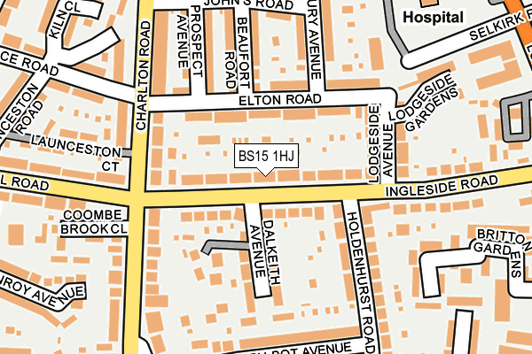 BS15 1HJ map - OS OpenMap – Local (Ordnance Survey)