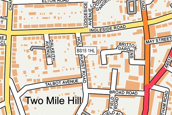 BS15 1HL map - OS OpenMap – Local (Ordnance Survey)