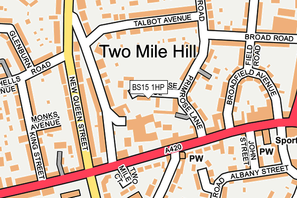 BS15 1HP map - OS OpenMap – Local (Ordnance Survey)