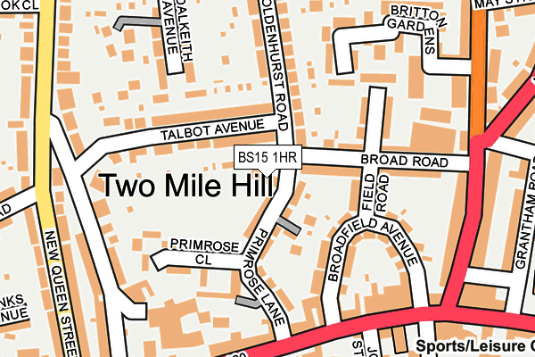 BS15 1HR map - OS OpenMap – Local (Ordnance Survey)