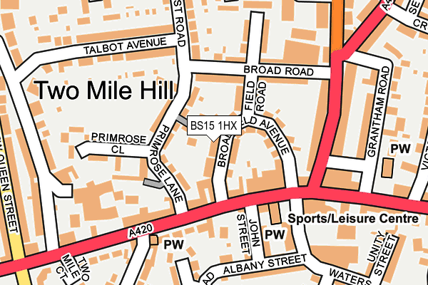 BS15 1HX map - OS OpenMap – Local (Ordnance Survey)