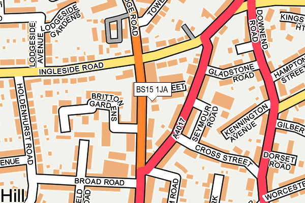 BS15 1JA map - OS OpenMap – Local (Ordnance Survey)