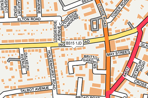 BS15 1JD map - OS OpenMap – Local (Ordnance Survey)