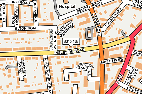 BS15 1JE map - OS OpenMap – Local (Ordnance Survey)