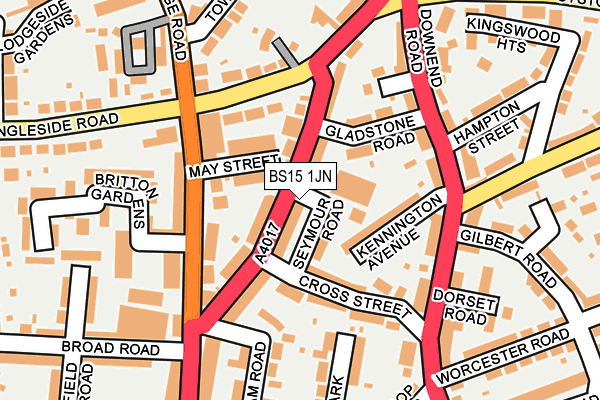 BS15 1JN map - OS OpenMap – Local (Ordnance Survey)