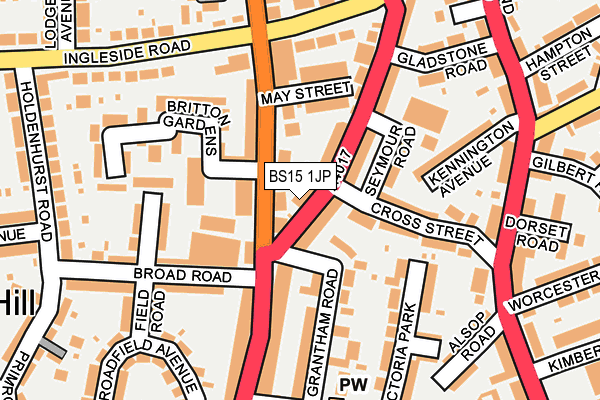 BS15 1JP map - OS OpenMap – Local (Ordnance Survey)