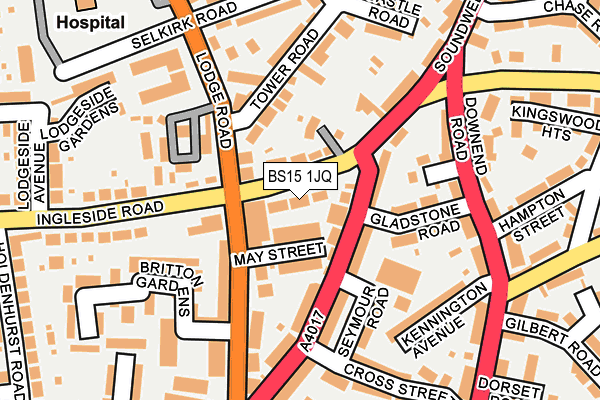 BS15 1JQ map - OS OpenMap – Local (Ordnance Survey)