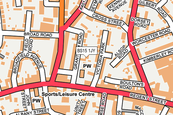 BS15 1JY map - OS OpenMap – Local (Ordnance Survey)